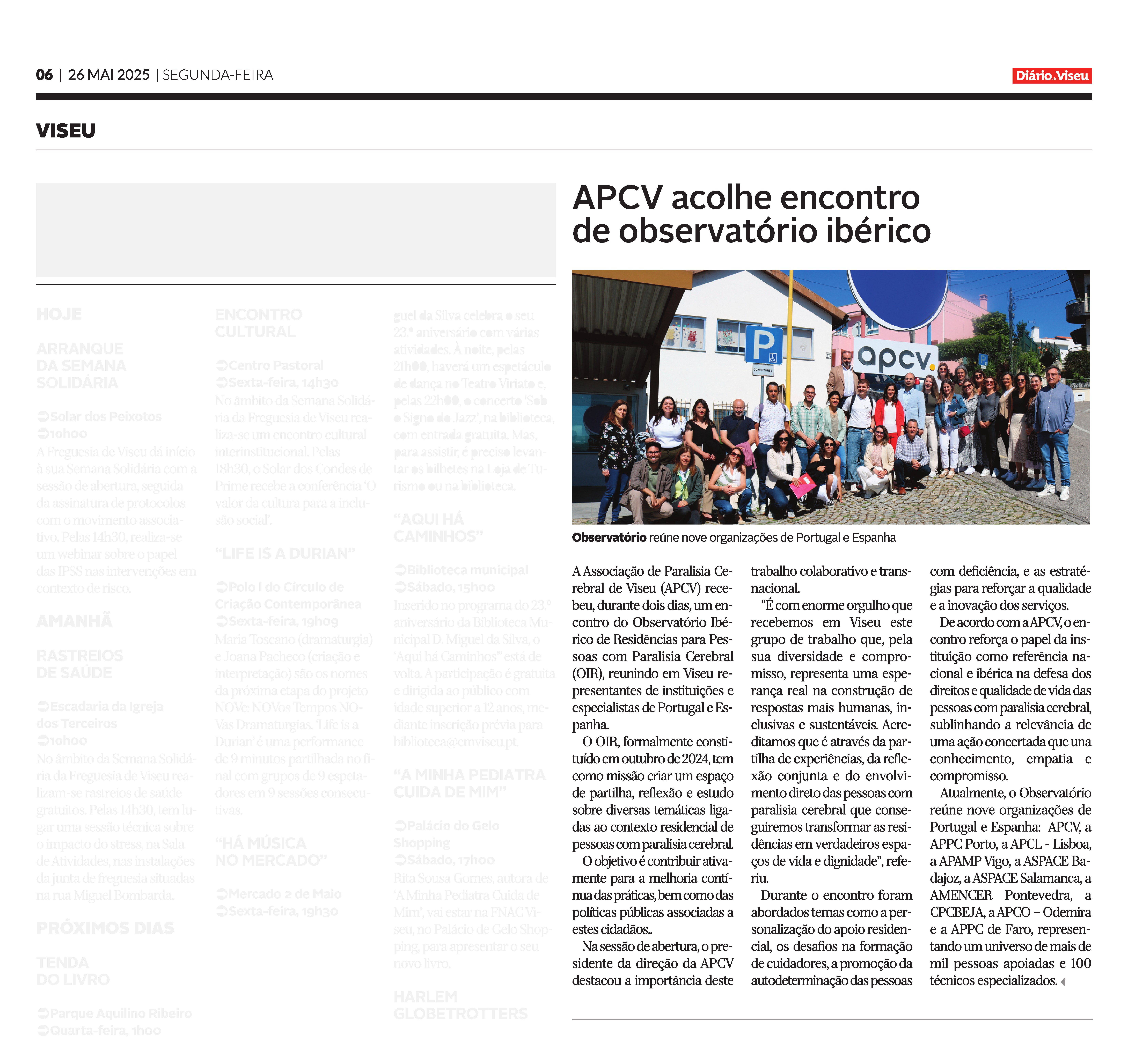 APCV acolhe encontro de observatório ibérico