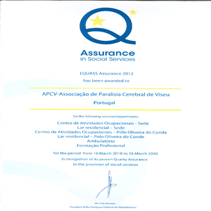 APCV  - EQUASS Assurance certificate 2020